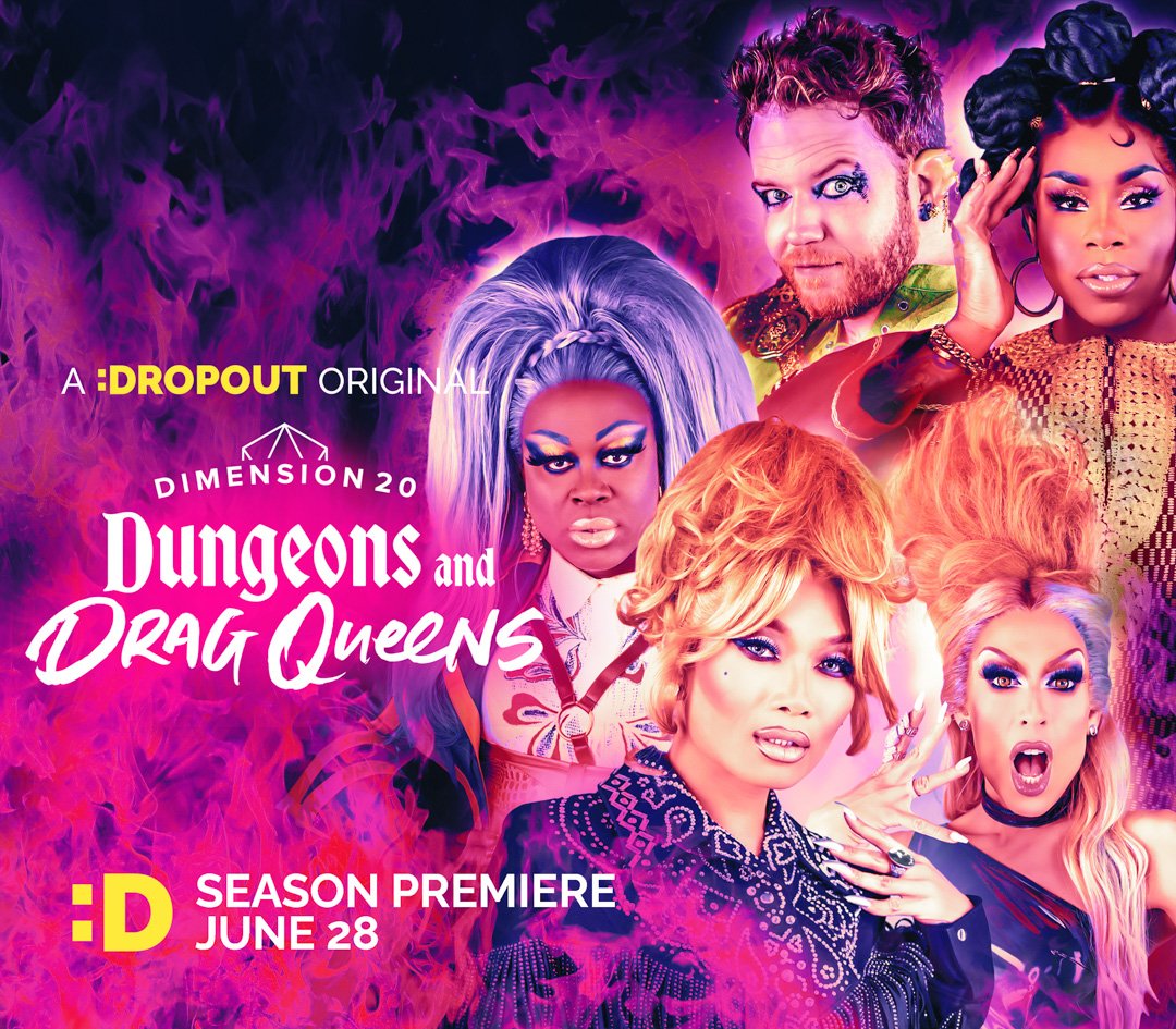Trailer Now Available! DIMENSION 20: DUNGEONS AND DRAG QUEENS w Brennan Lee Mulligan, Bob the Drag Queen, Alaska, Jujubee and Monet X Change – A Dropout.tv Original Show 