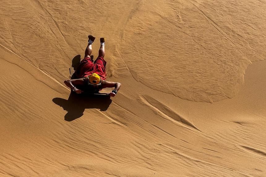 Sandboarding makes a post-COVID comeback in Namibia desert town