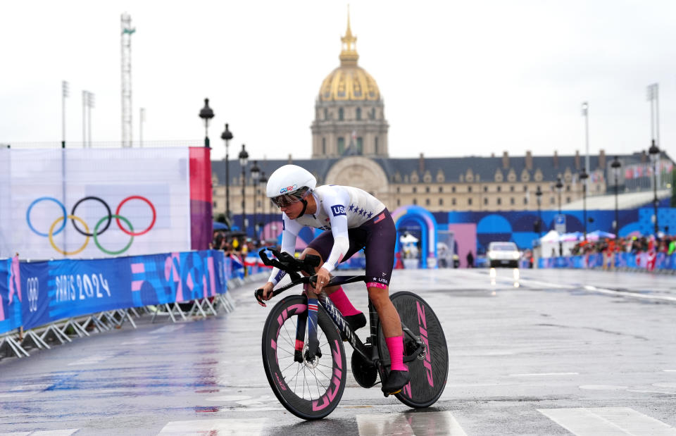 2024 Paris Olympics: American Chloé Dygert takes bronze in cycling time trials despite fall, triathlete Taylor Knibb finishes 19th