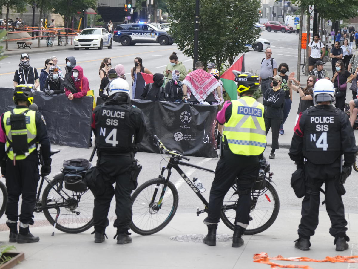 A pro-Palestinian encampment at McGill University in downtown Montreal is being dismantled