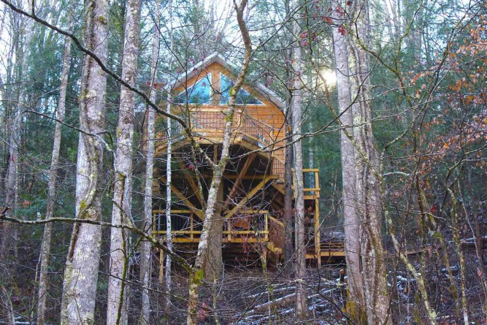 A treehouse retreat is Kentucky’s most wish-listed Airbnb stay. Take a look inside