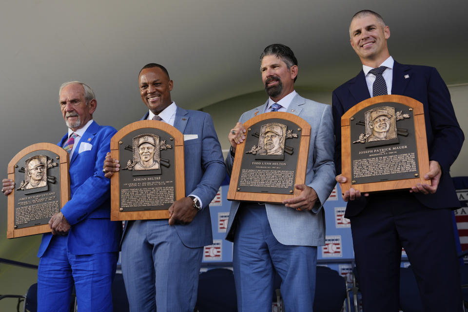 Adrian Beltre, Joe Mauer, Todd Helton, Jim Leyland officially inducted into Baseball Hall of Fame