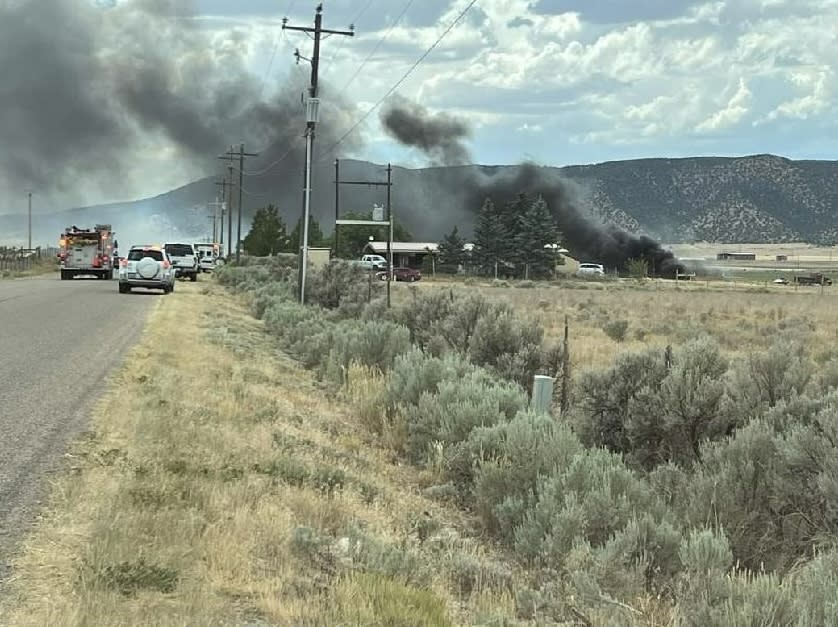 Barn fire spreads, burns several acres in Iron County before containment