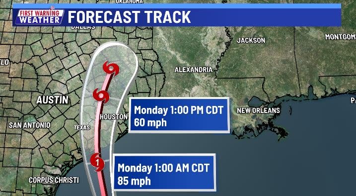 Beryl’s track shifts again, less impact locally