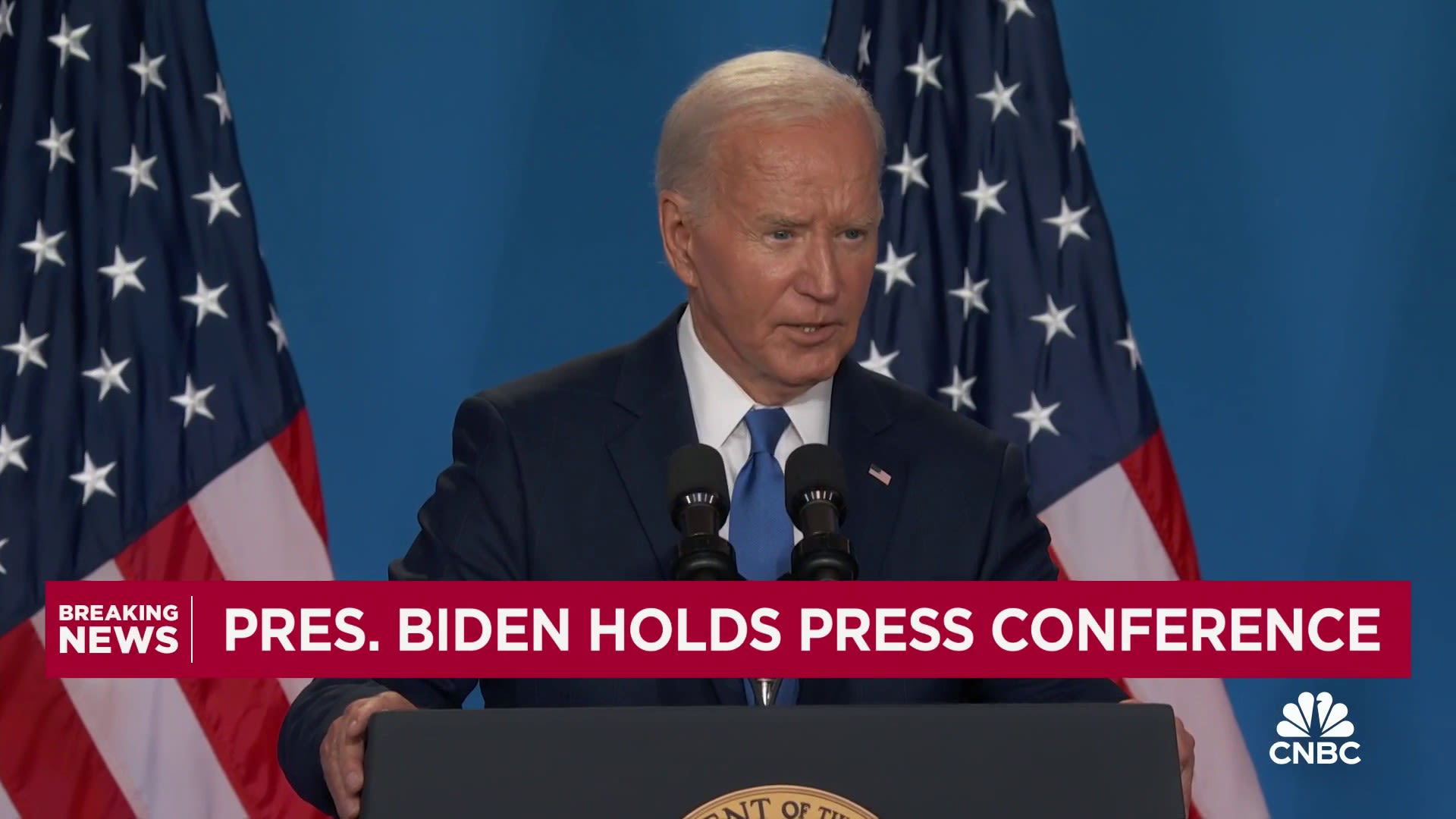 Biden loses his train of thought, calls Harris ‘Vice President Trump’ in solo press conference