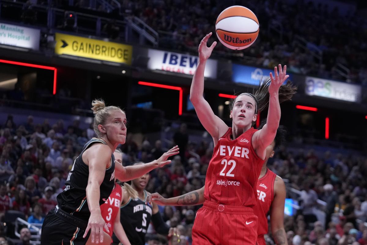 Caitlin Clark becomes first WNBA rookie to record a triple-double as Fever surge back to beat Liberty