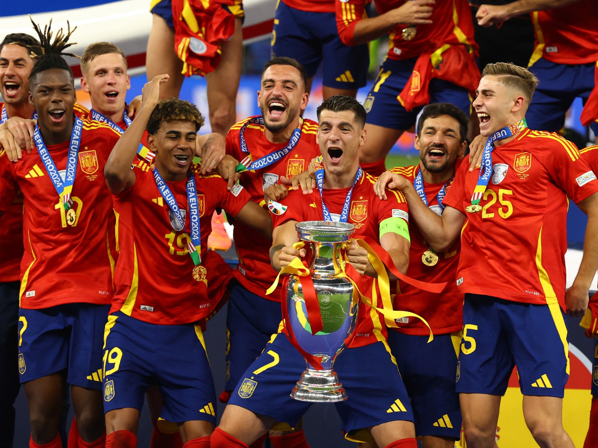 Celebrations as Spain crowned European champions for a record fourth time