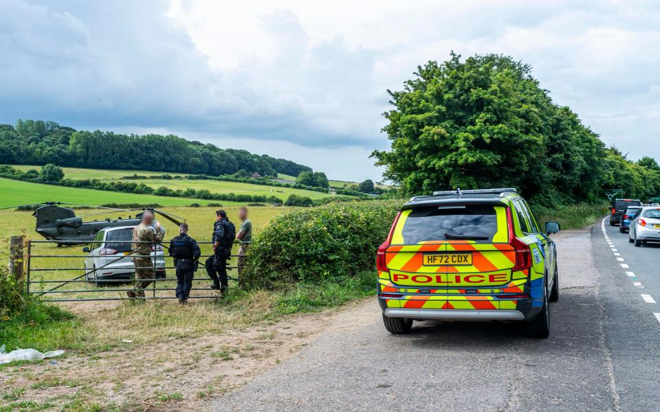 Chinook helicopter stranded in field for three days following ‘engineering issue’