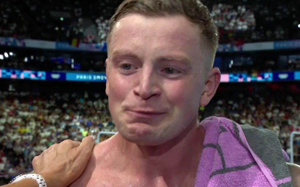 Emotional Adam Peaty falls short of historic ‘three-peat’ in 100m breaststroke final