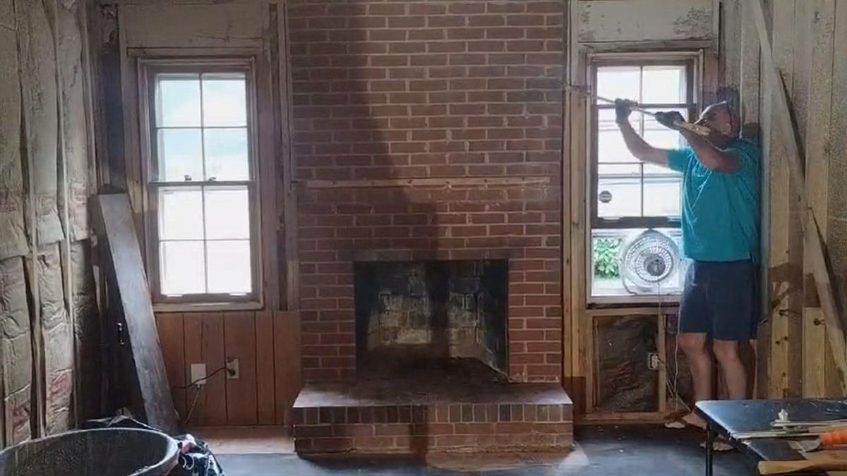 Fireplace renovation goes wrong thanks to gravity