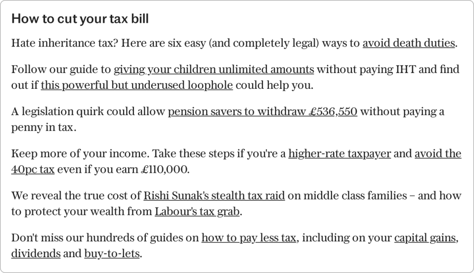 the manifesto, the double death tax is coming