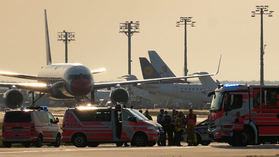 Frankfurt airport suspends flights after climate protesters block runways