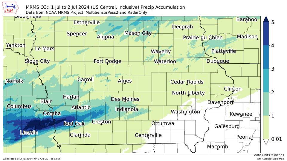 How much rain did we get? Here are the latest Iowa rainfall totals with more forecast.