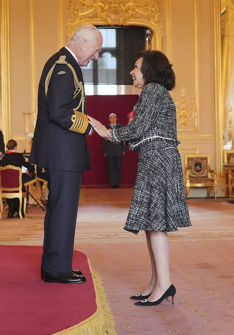 Iconic singer Shirley Bassey receives top honour from the King Charles III