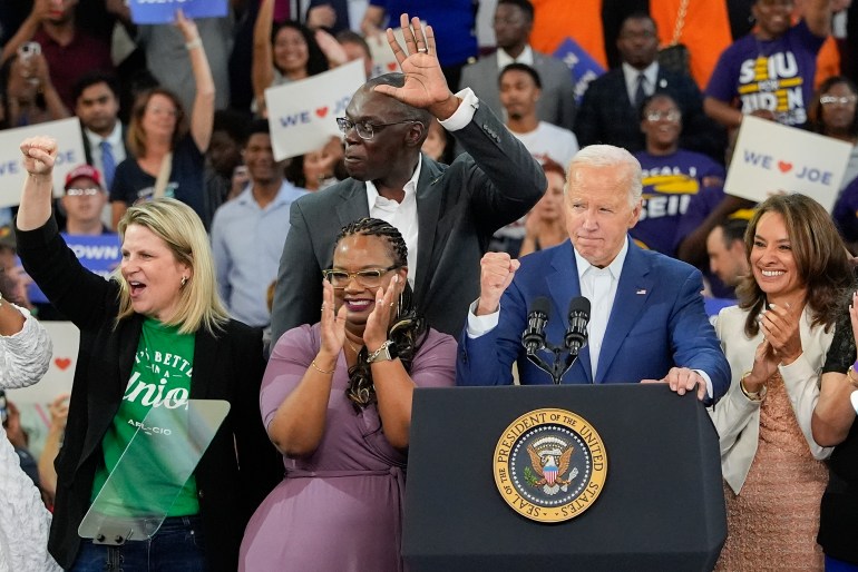 ‘I’m not going anywhere,’ Biden tells Michigan voters amid Gaza protests