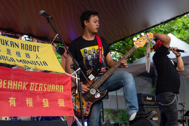 Indonesian band takes stand for Taiwan’s migrant workers