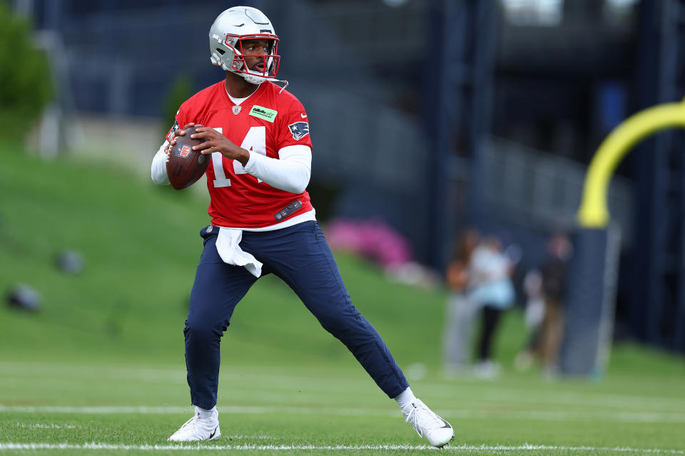 Jacoby Brissett enters training camp as Patriots’ starting QB, but Drake Maye ‘absolutely’ has shot at job