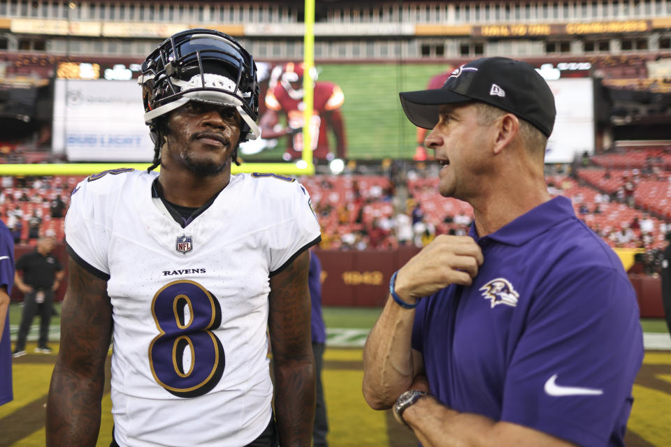 John Harbaugh says Ravens’ vision for Lamar Jackson is to be ‘greatest quarterback ever’