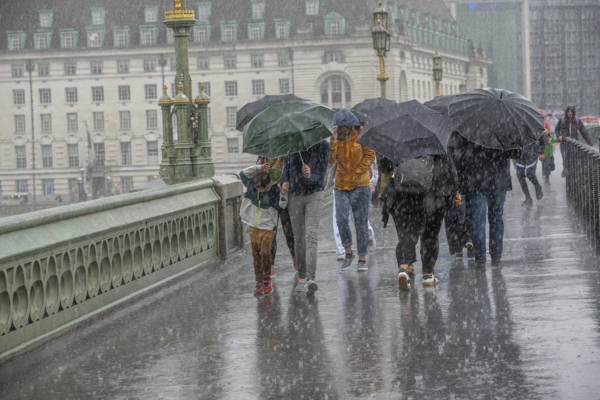 London set to be hit by rain as rest of UK could see thunder in ominous St Swithin’s Day forecast