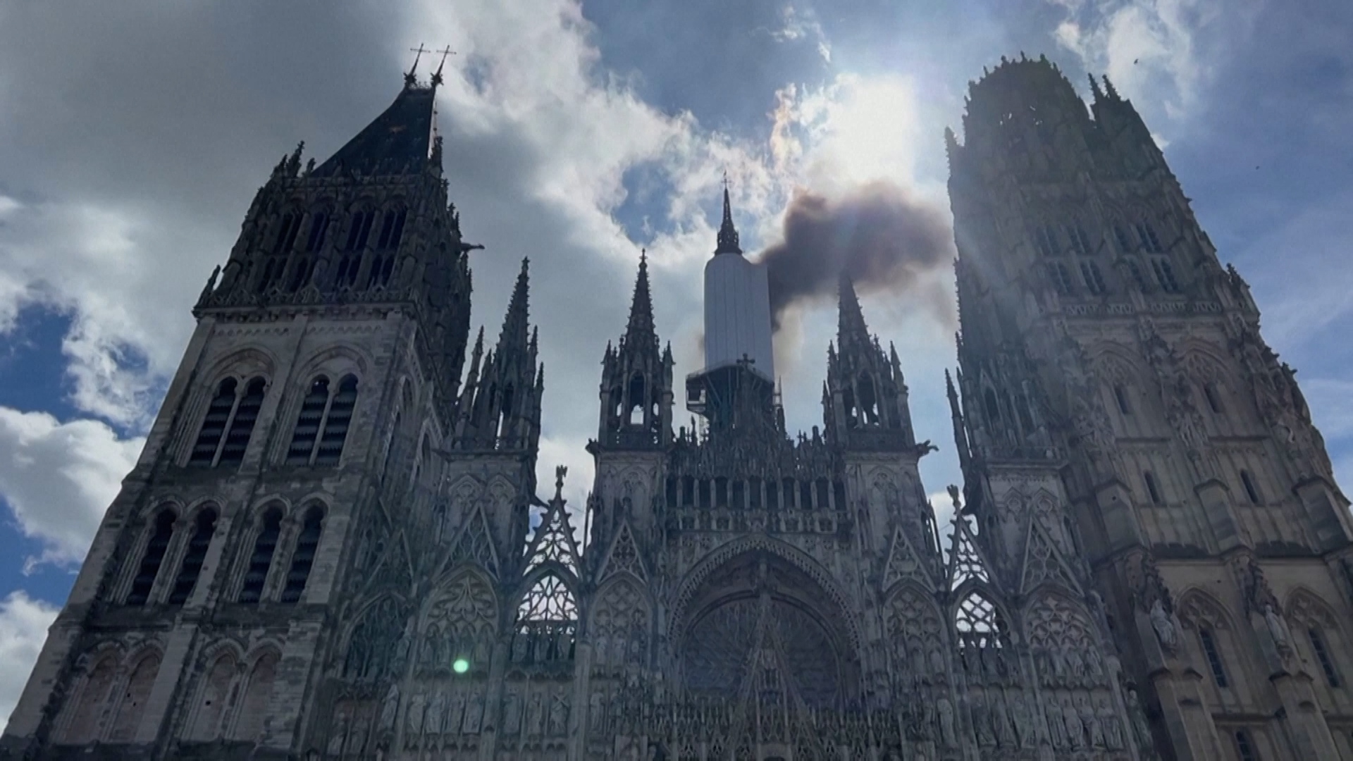 Medieval Rouen cathedral in France caught fire