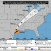 National Hurricane Center tracking Beryl after landfall, 3 tropical waves