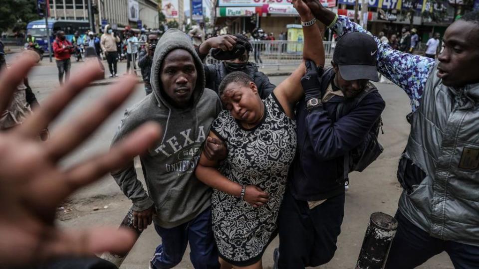 Protester killed as crowds call for Kenya leader to go