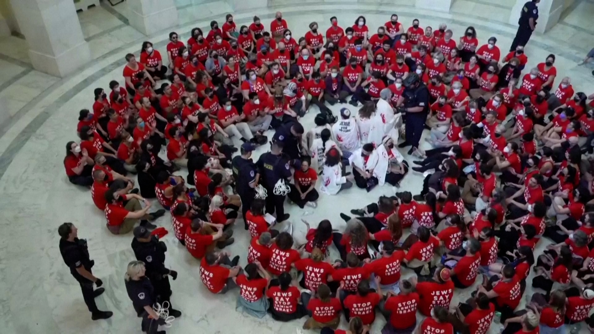 Protesters demanding Israel arms embargo arrested at US Capitol