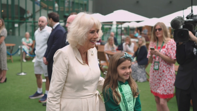 Queen Camilla visits Wimbledon ahead of quarter finals