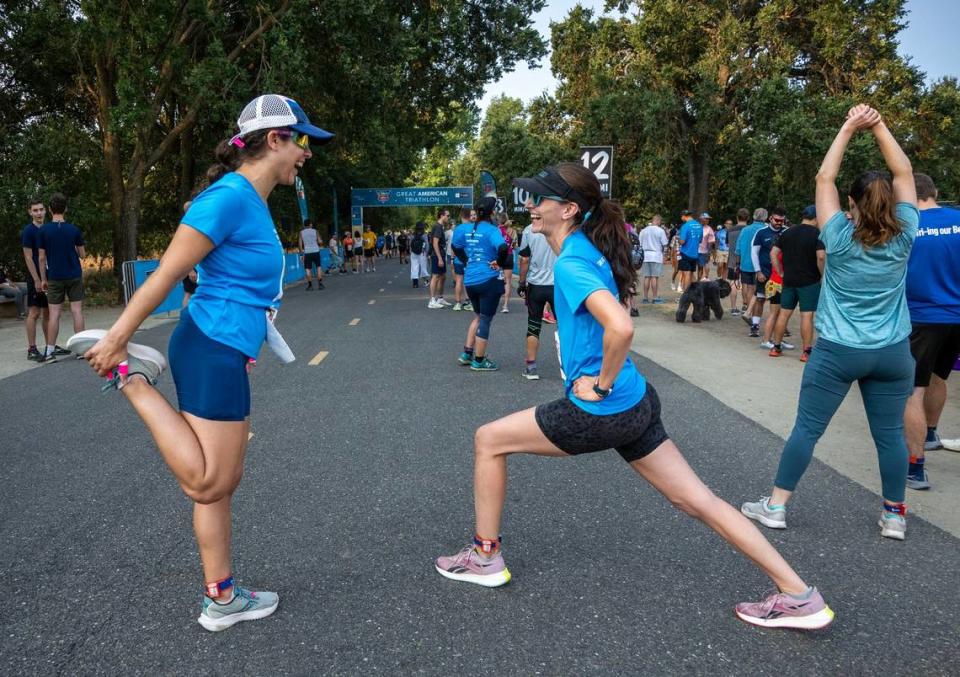 See triathletes race along the American River as historic event returns to Sacramento area