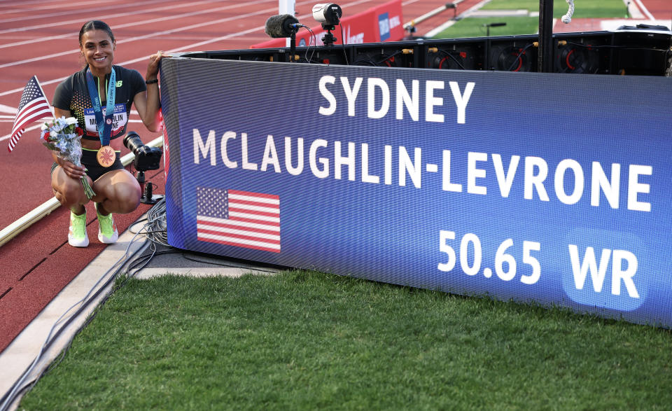 Sydney McLaughlin-Levrone lowers 400 hurdles world record again for fifth time in three-plus years