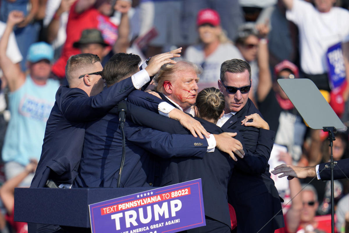 Trump says bullet “pierced” top of his ear in first statement after rally shooting