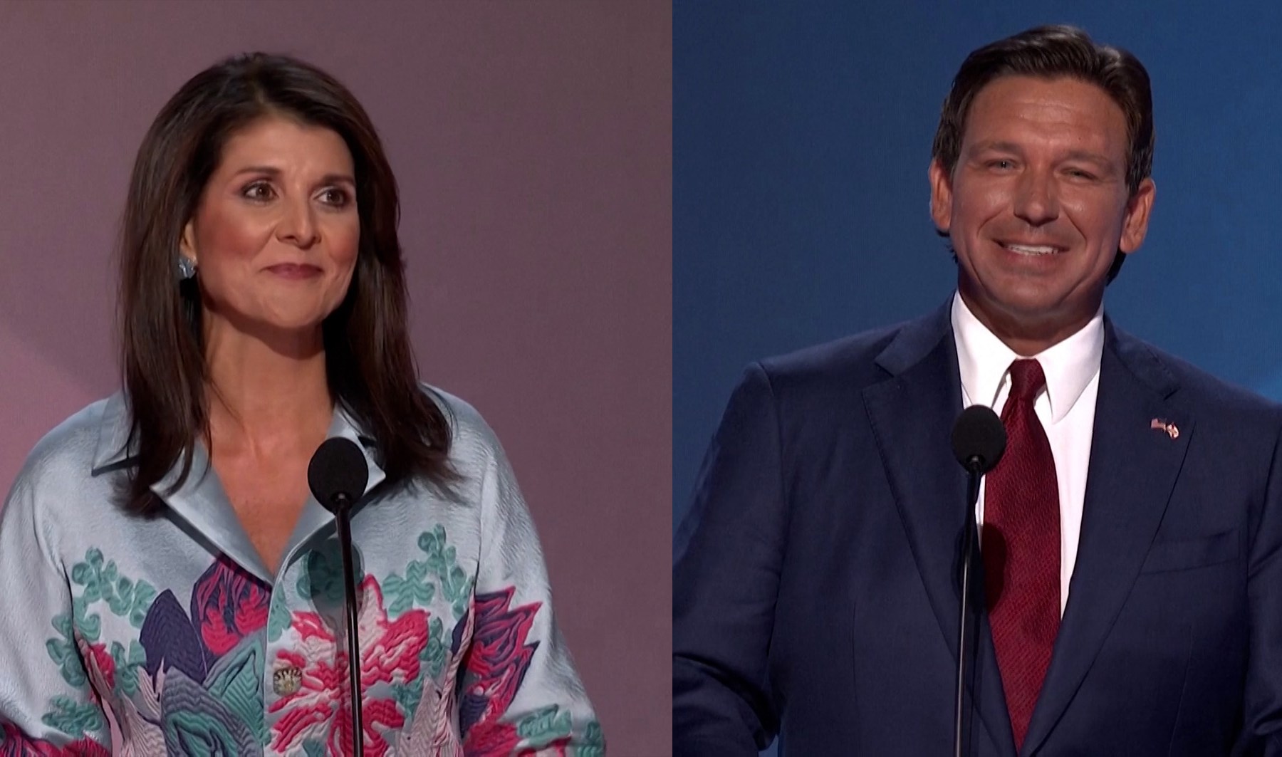 Trump’s former rivals Haley and DeSantis put on show of unity at RNC