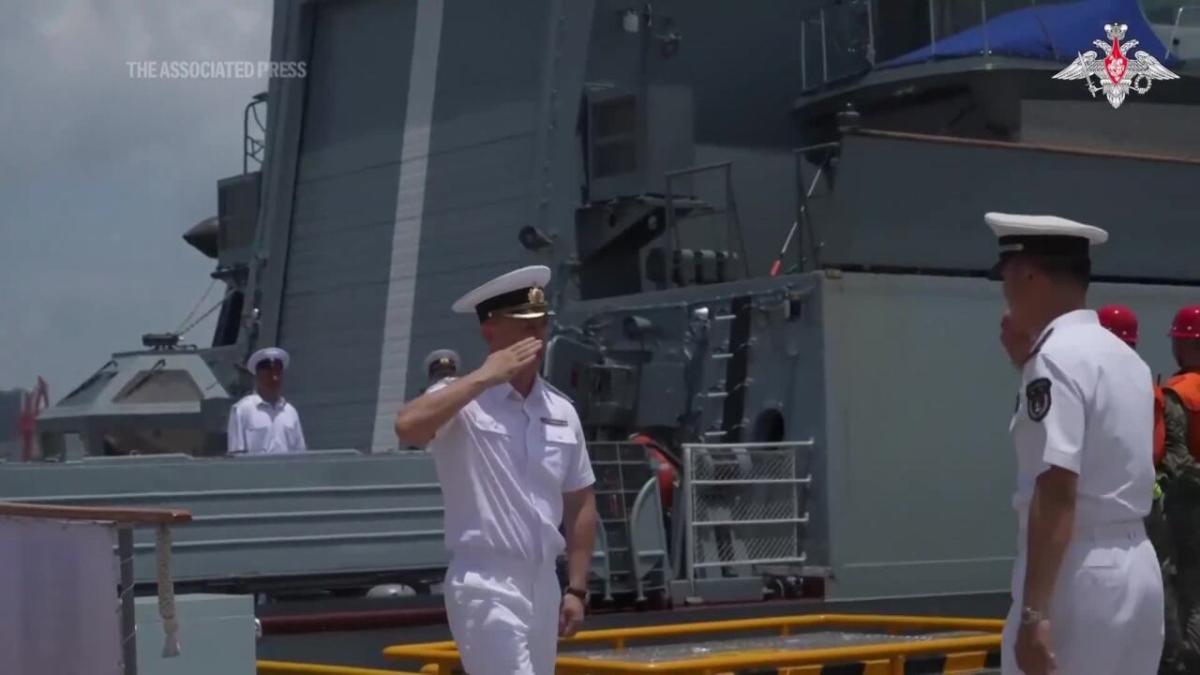 Two Russian warships arrive in southern China for naval drills