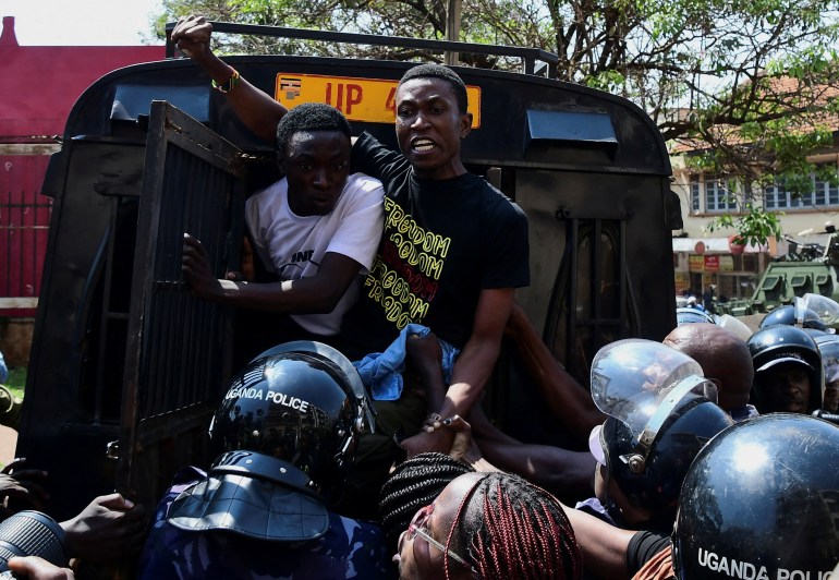 Uganda police detain dozens of people at anti-corruption protests