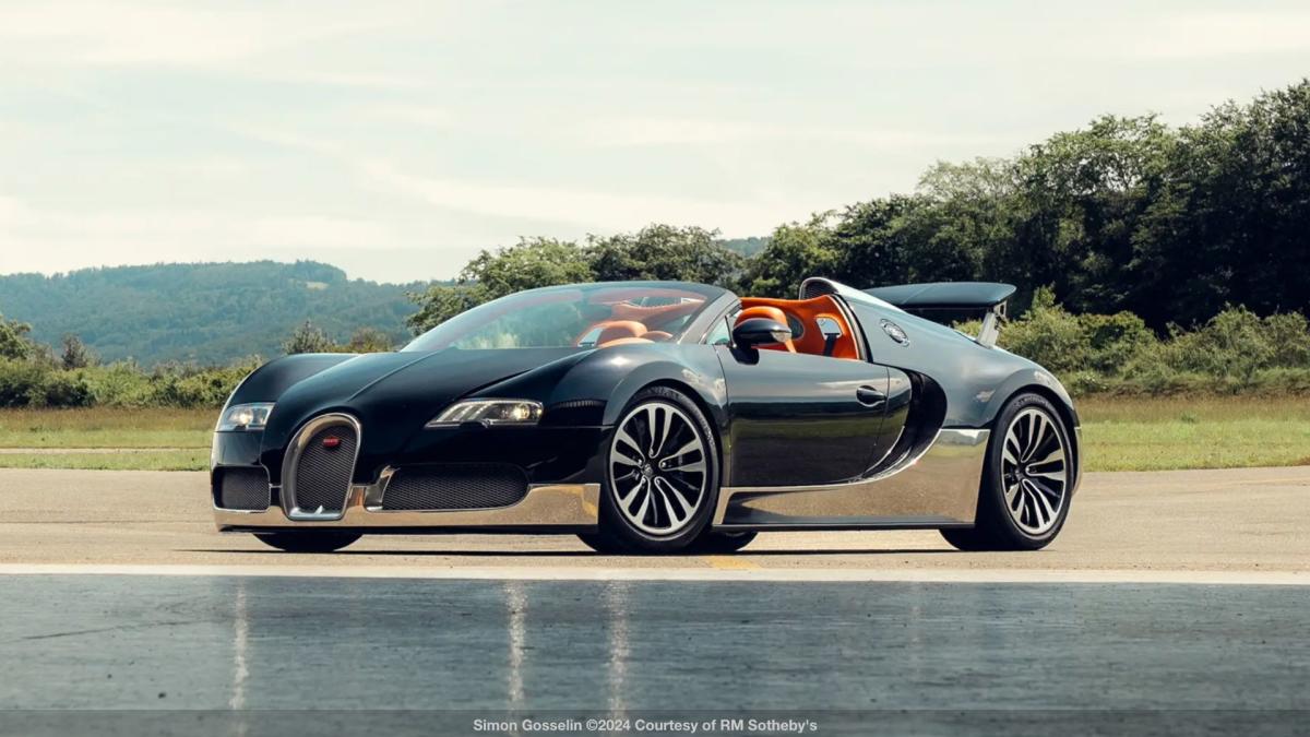 Ultra-Rare Bugatti Veyron 16.4 Grand Sport “Soleil de Nuit” Heading To Auction