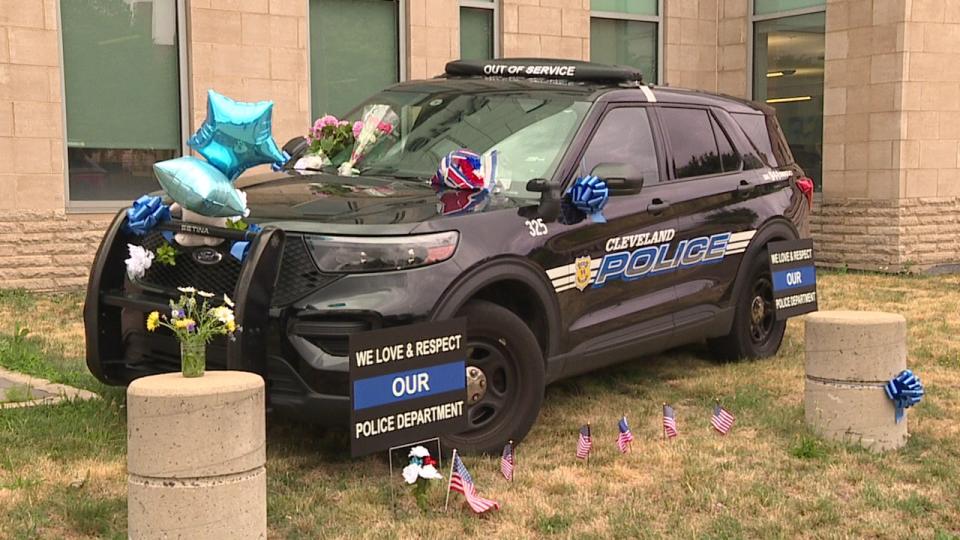 Updates: Memorial growing for fallen Cleveland police officer Jamieson Ritter