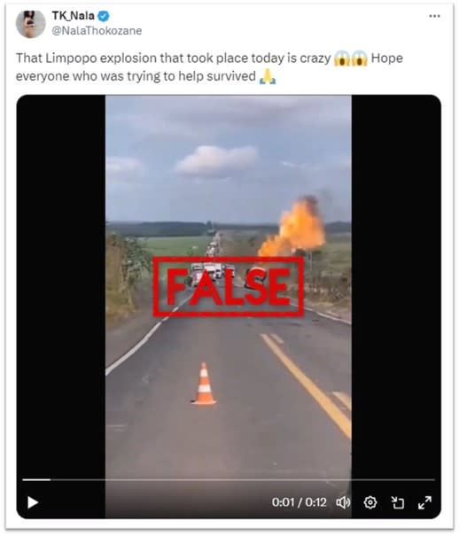 Video shows tanker blast in Brazil, not South Africa