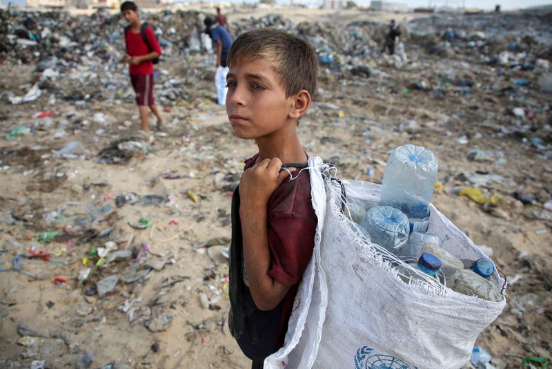 Waste crisis deepens misery in Gaza as war rages