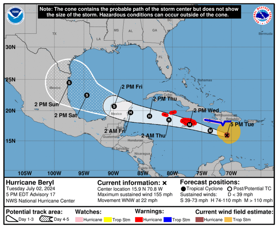 When will Hurricane Beryl slam Jamaica? What to know about the powerful Category 4 storm