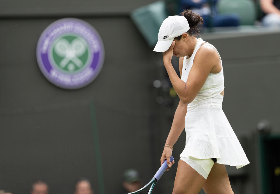 Wimbledon: Madison Keys walks off in tears after retiring due to leg injury late against Jasmine Paolini