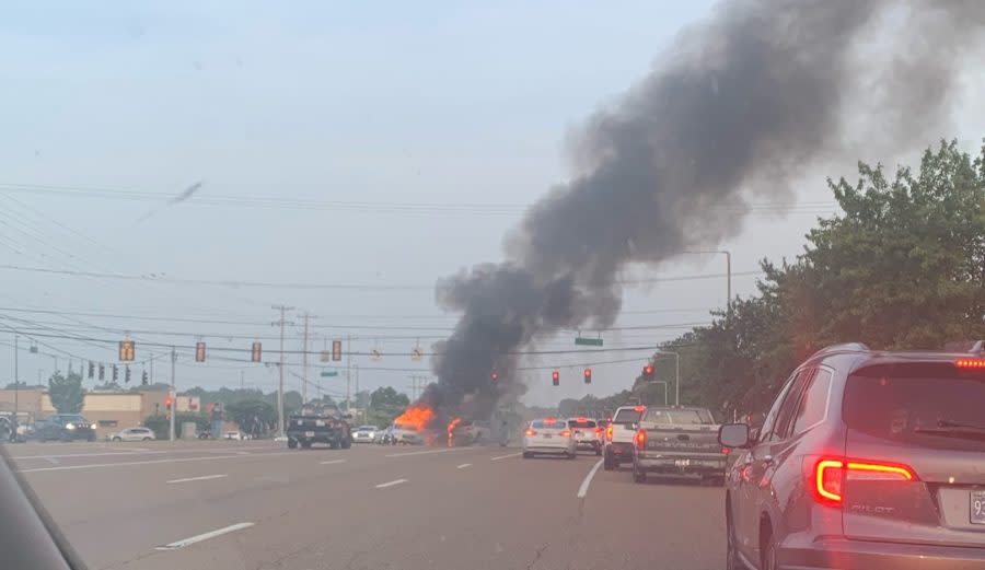 17-year-old arrested after fiery crash on Germantown Parkway