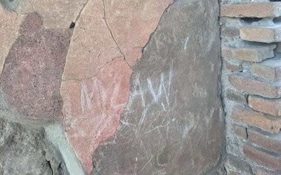 British man vandalises Pompeii house by carving initials into wall