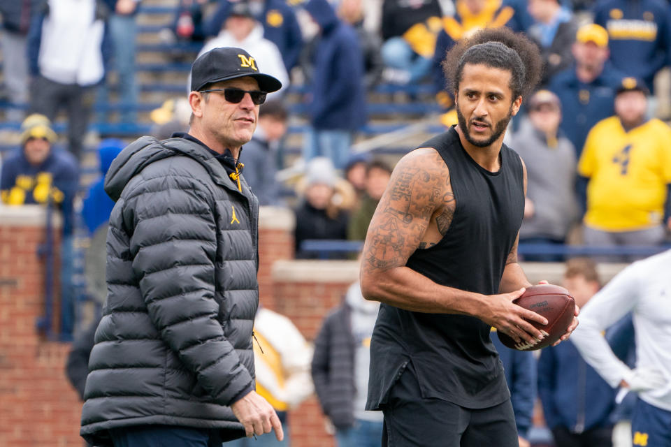 Colin Kaepernick…NFL coach? Jim Harbaugh had conversation with his former QB about coaching role with Chargers