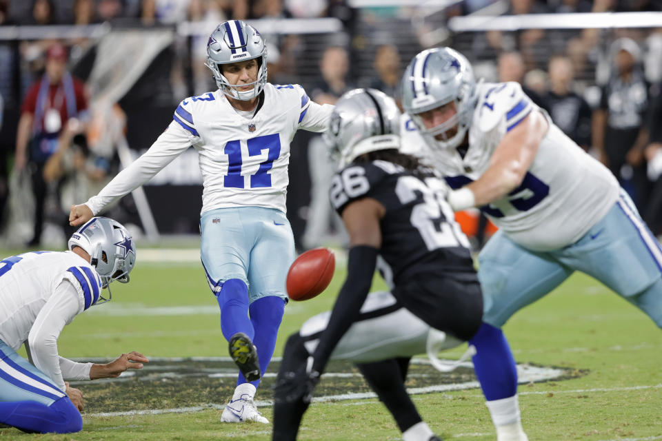 Cowboys All-Pro kicker Brandon Aubrey drills a 66-yard field goal in preseason game