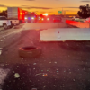 Crash sends concrete pillars onto roadway, shuts down 99 for several hours