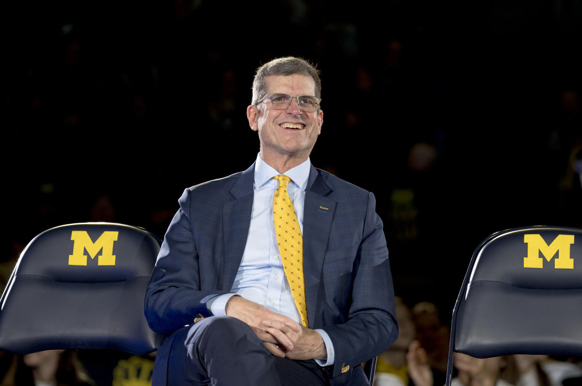 Despite NCAA sanctions, Michigan to honor Jim Harbaugh at 2024 home opener