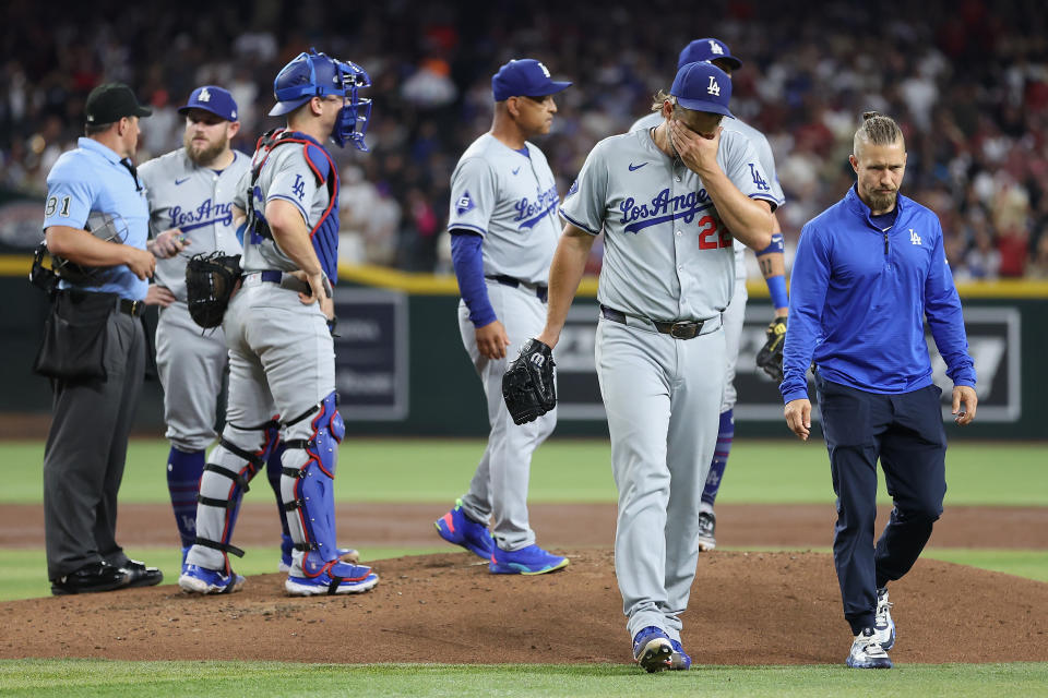 Dodgers manager says Clayton Kershaw left early due to bone spur, could see IL time