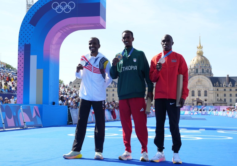 Ethiopia’s Tola wins Olympic men’s marathon; Kenya’s Kipchoge drops out