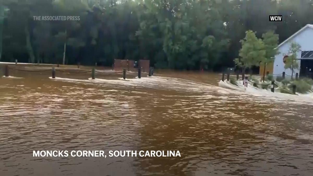 Flash flooding hits South Carolina town