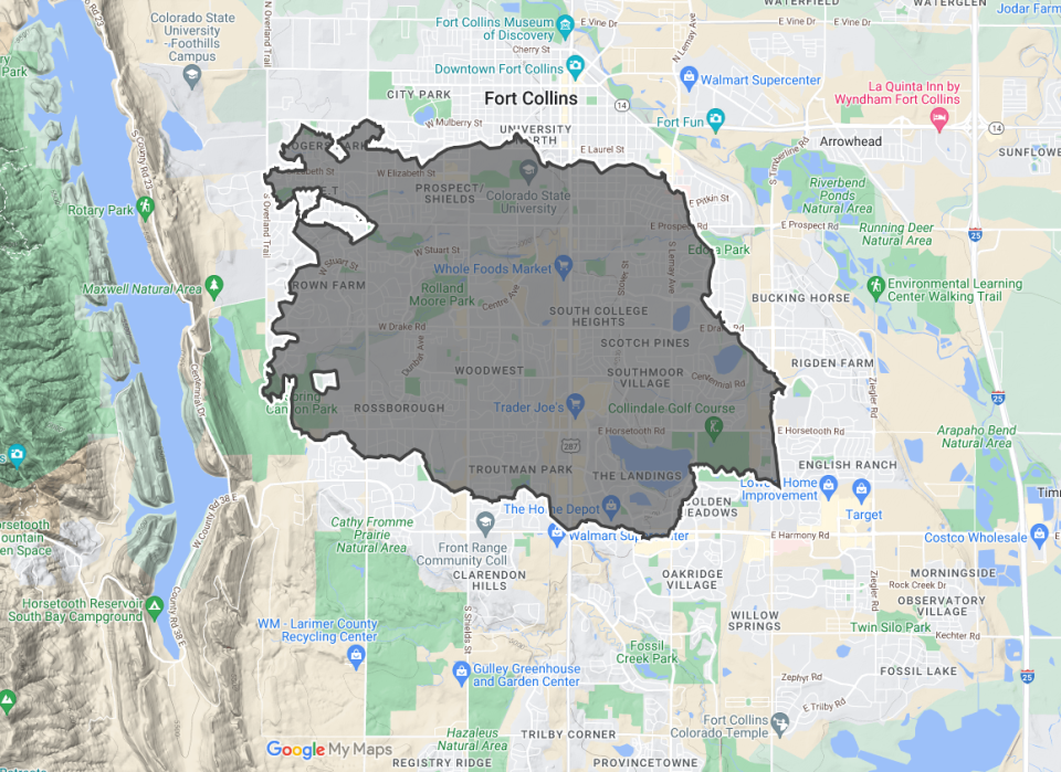 How big is Alexander Mountain Fire? How it compares to Fort Collins, Cameron Peak Fire